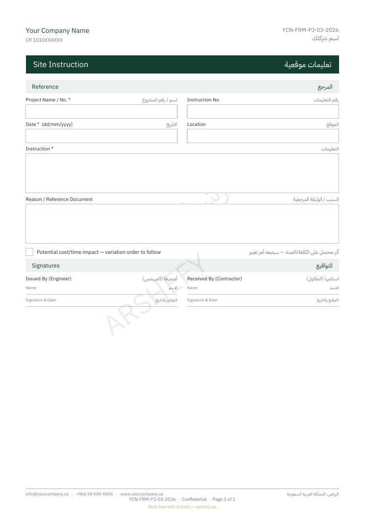 تعليمات موقعية